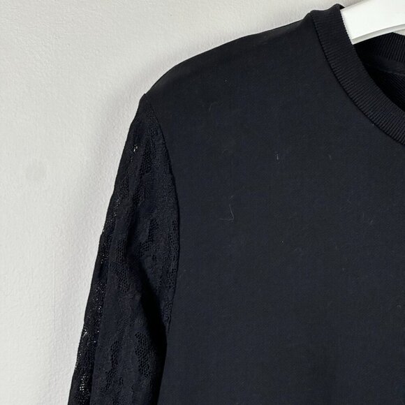 CHRLDR Lace Sleeve Sweatshirt Black - Picture 4 of 11